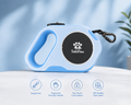 SafePaw Retractable LED Leash with Flashlght (Blue)