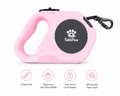 SafePaw Retractable LED Leash with Flashlght (Pink)